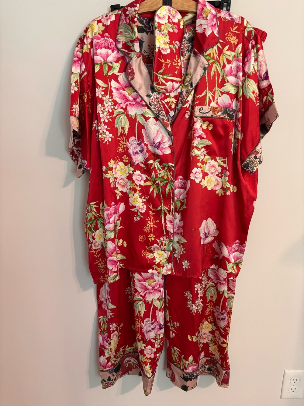 Johnny Was NWT Nailah Silk blend Pajama 3pc Set - Picture 4 of 16